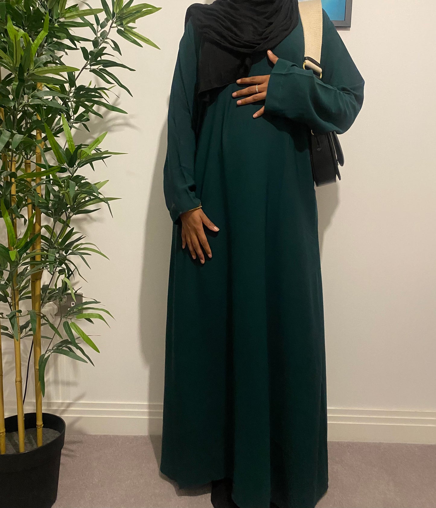 Simple Emerald Green Abaya