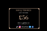 Souq Thobes gift £56 voucher card