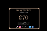 Souq Thobes gift £70 voucher card