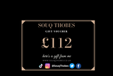 Souq Thobes gift £112 voucher card